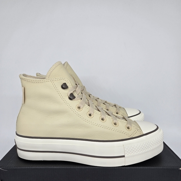 New Chuck Tayor All Star Lift Platform Weatherized Leather Shoes Womens Size 7.5 - Picture 4 of 8